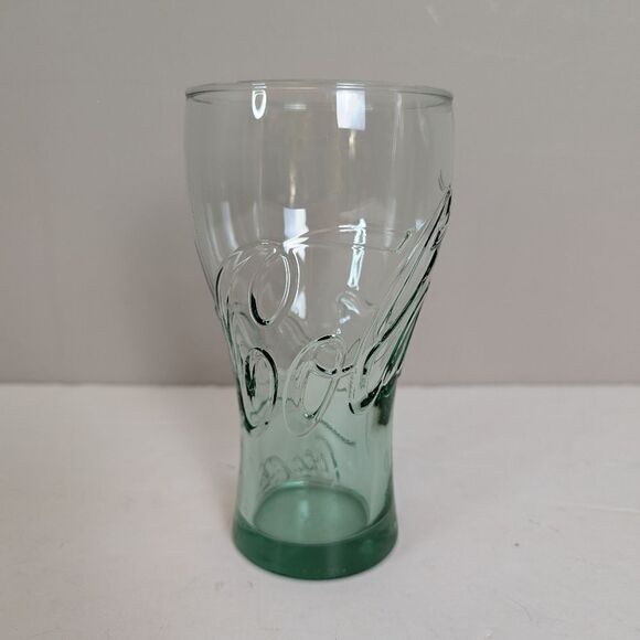 Vintage Libbey Coca-Cola Green Glass Tumbler – Embossed Logo - Picture 2 of 7